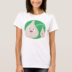 Cute garlic cartoon vegetable illustration T-Shirt