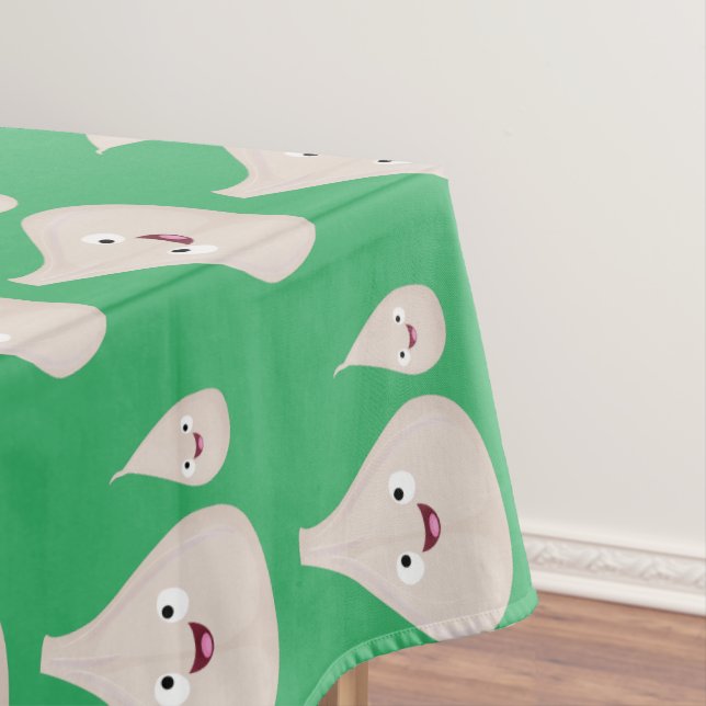 Cute garlic cartoon vegetable illustration tablecloth (In Situ)