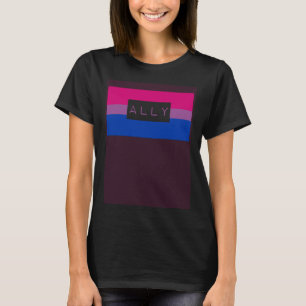 Cute Gay LGBTQ Ally Bisexual Pride Flag Queer Love T-Shirt