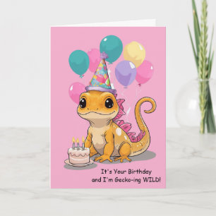 Cute Gecko Birthday Wishes From Your Lizard Card