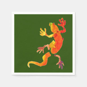Cute gecko nature eco lizard picnic napkin