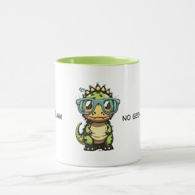 Cute Geek Dinosaur Mug (Center)
