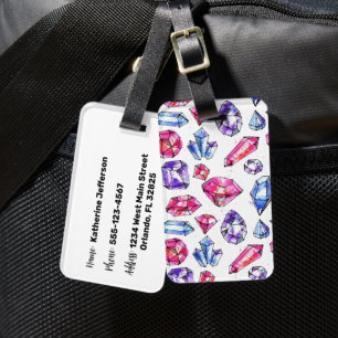 Cute Gem Pattern Luggage Tag