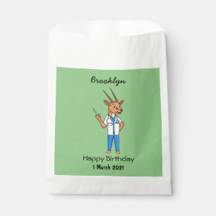 Cute Gemsbok antelope doctor cartoon Favour Bag