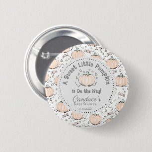 Cute Gender Neutral Little Pumpkin Baby Shower 6 Cm Round Badge