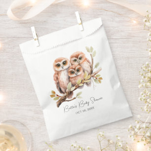 Cute Gender Neutral Owl Baby Shower  Favour Bag