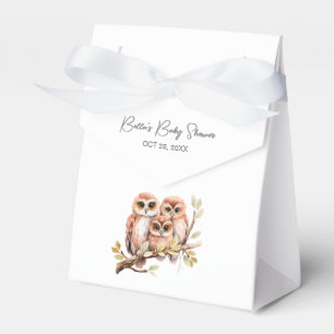 Cute Gender Neutral Owl Baby Shower  Favour Box