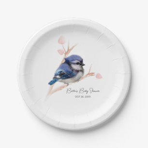 Cute Gender Neutral Owl Baby Shower  Paper Plate