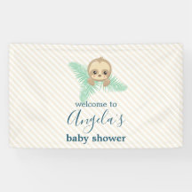 Cute Gender Neutral Yellow Baby Sloth Baby Shower