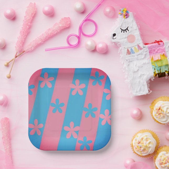 Cute Gender Reveal Ideas,  Paper Plates (Party)