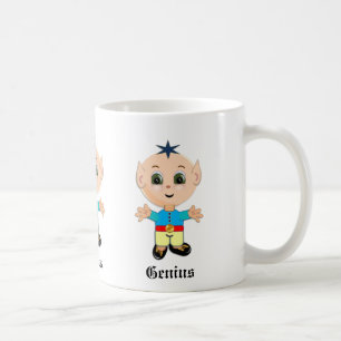Cute Genius Elf & Calligraphy Coffee Mug