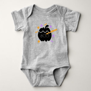 Cute Geometric Carving Pumpkin Costume Party Baby Bodysuit