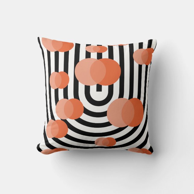  Cute Geometric Circle Shape Venn Diagram 2circles Cushion (Front)