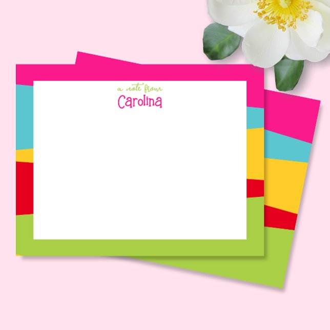 Cute Geometric Colourful Girly Stationery Card (Creator Uploaded)