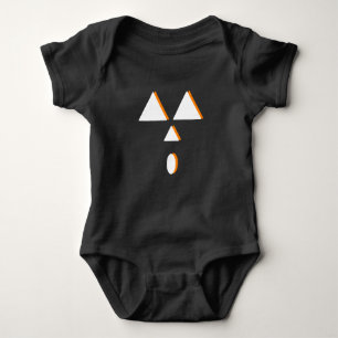 Cute Geometric Neon Pumpkin Face Costume Party Baby Bodysuit