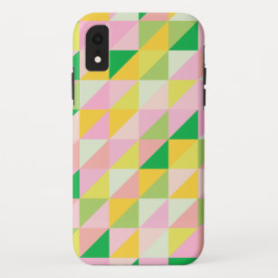 Cute Geometric Patchwork Pattern in Spring Colours Case-Mate iPhone Case