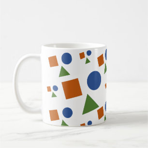 Cute Geometric Shapes Pattern in Soft Pastels Coffee Mug