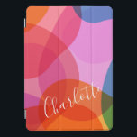 Cute Geometric Shapes Rainbow Script Name iPad Pro Cover<br><div class="desc">Personalised Cute Geometric Shapes Rainbow Art Script Calligraphy Name iPad Case</div>