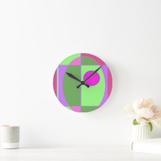 Cute Geometric Sherell Round Clock
