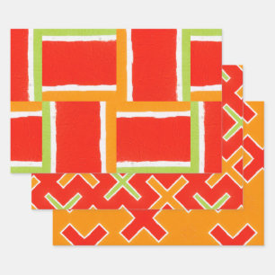 Cute Geometry Wrapping Paper Sheet
