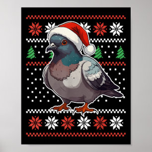 Cute Geon Christmas Santa Hat Kids Boys Girls Funn Poster