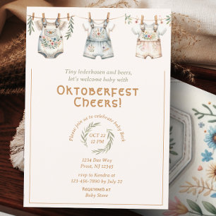 Cute German Oktoberfest Baby Shower Invitation
