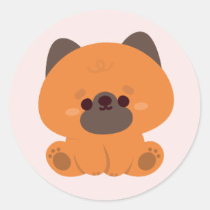 Cute German Shepherd Classic Round Sticker