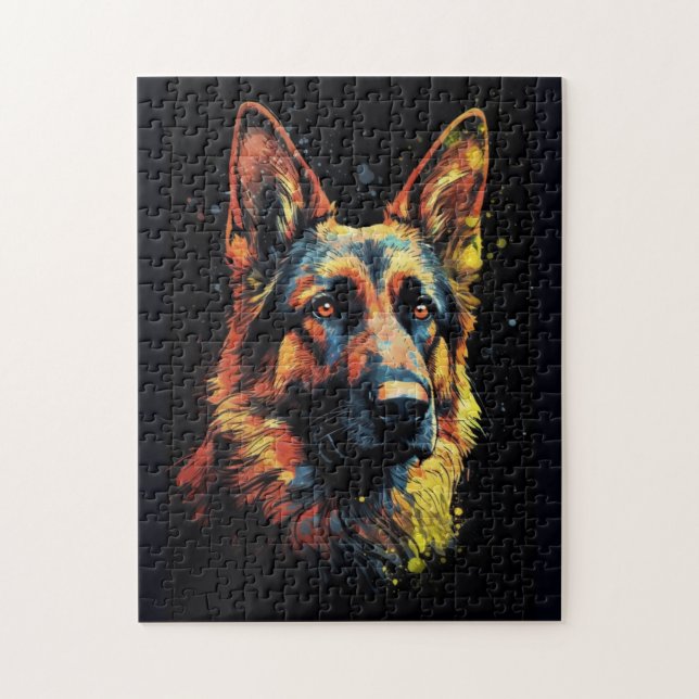 Cute German Shepherd Dog Jigsaw Puzzle (Vertical)