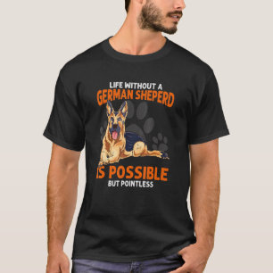 Cute German Shepherd Dog Owner Animal Graphic T-Shirt