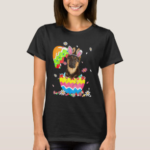 Cute German Shepherd Dog Pet Hunting Egg Bunny Eas T-Shirt