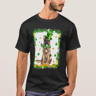 Cute German Shepherd Dog St Patricks Day Irish Sha T-Shirt