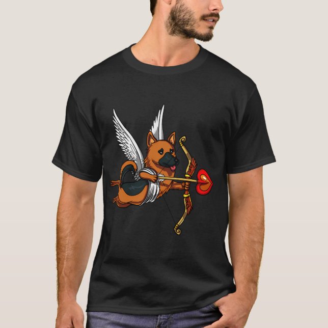 Cute German Shepherd Dog T-Shirt (Front)