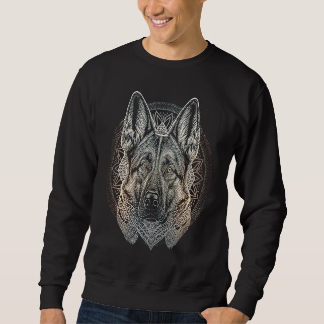 Cute German Shepherd  Dogs Dog  Owner Graphic Sweatshirt (Front)