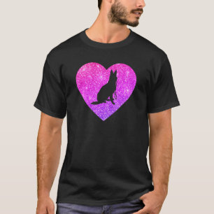 Cute German Shepherd Heart For Girls Teens And Wom T-Shirt