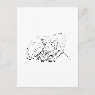 Cute German Shepherd Personalised Postcard