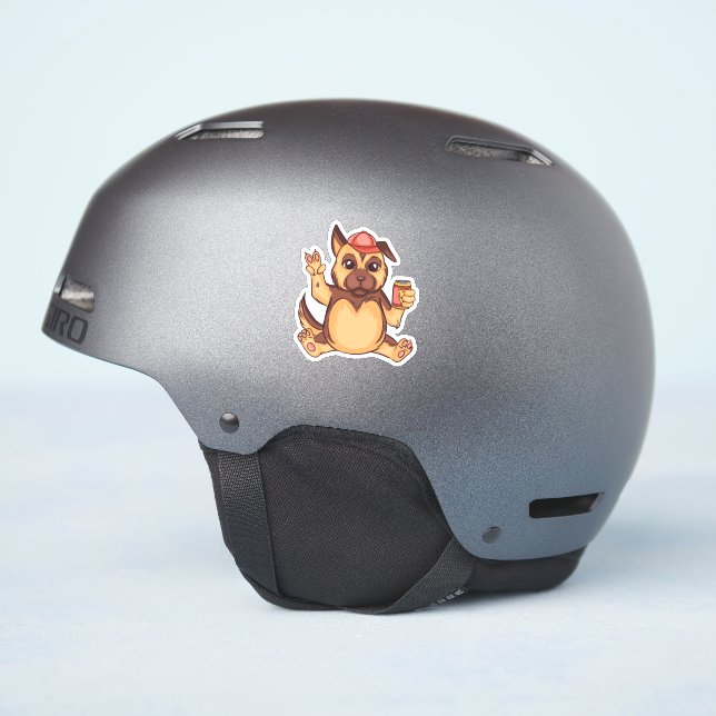Cute German Shepherd Puppy (Helmet Side)