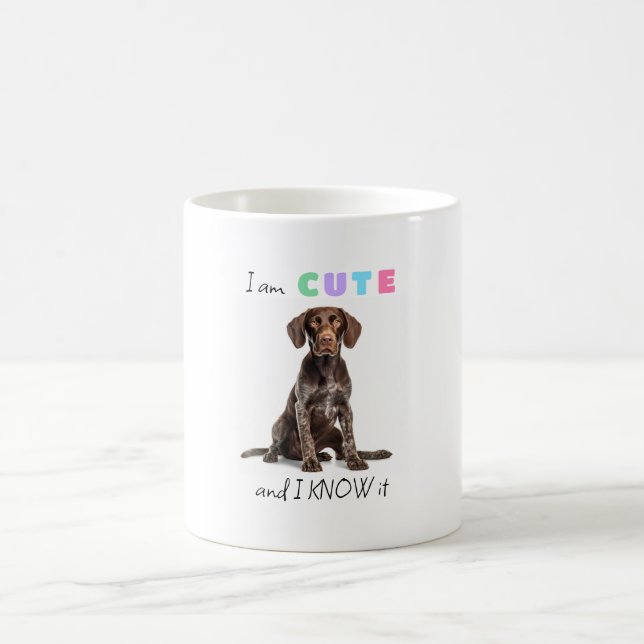 Cute German Shorthaired Pointer Coffee Mug (Center)