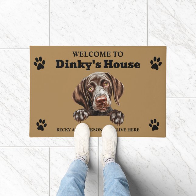 Cute German Shorthaired Pointer Dog Doormat (Indoor)