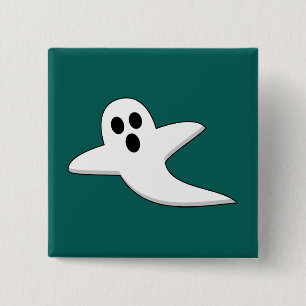Cute Ghost 15 Cm Square Badge