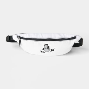 Cute Ghost and Black Cats Classic T-Shirt Bum Bags