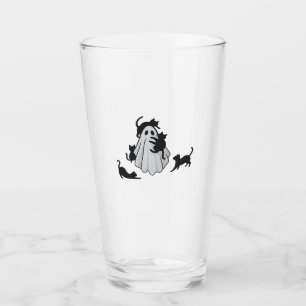 Cute Ghost and Black Cats Classic T-Shirt Glass