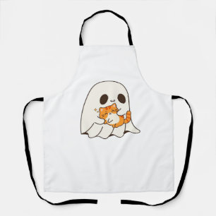 Cute ghost and cat, Gift Halloween Classic T-Shirt Apron
