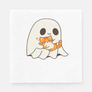 Cute ghost and cat, Gift Halloween Classic T-Shirt Napkin