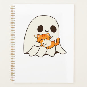 Cute ghost and cat, Gift Halloween Classic T-Shirt Planner