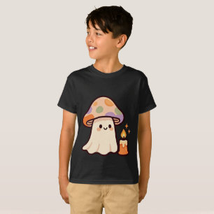 Cute Ghost and Mushroom Kawaii T-Shirt