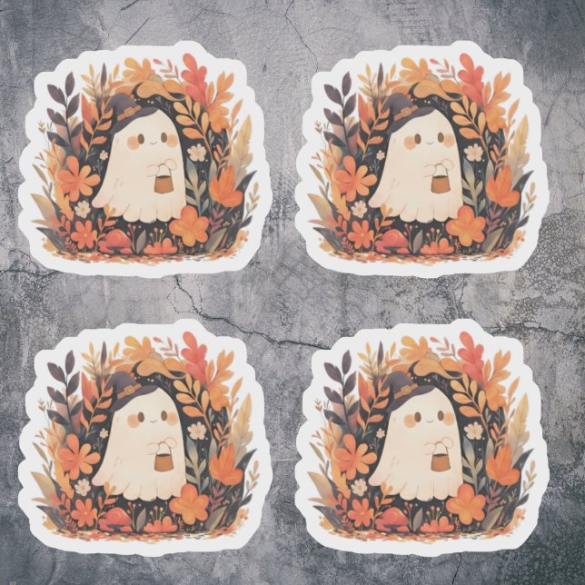 Cute Ghost Autumn Floral Halloween Design Accent (Creator Uploaded)
