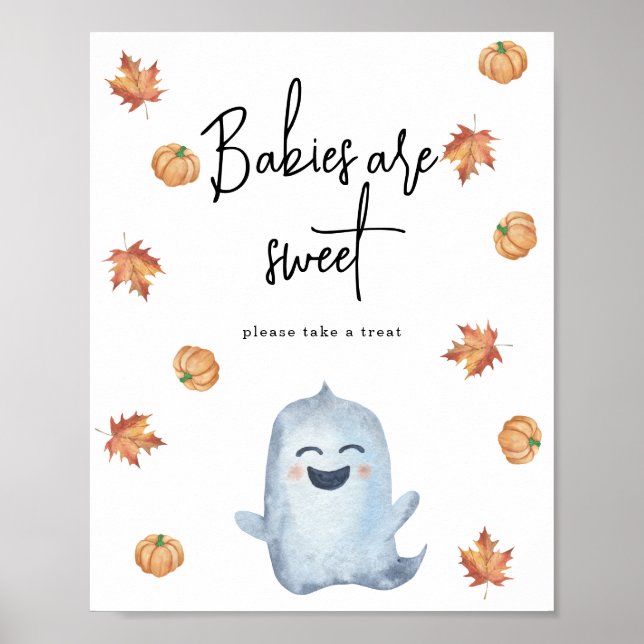 Cute ghost - Babies are sweet  Poster (Front)