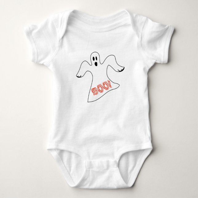 Cute Ghost Baby Bodysuit (Front)
