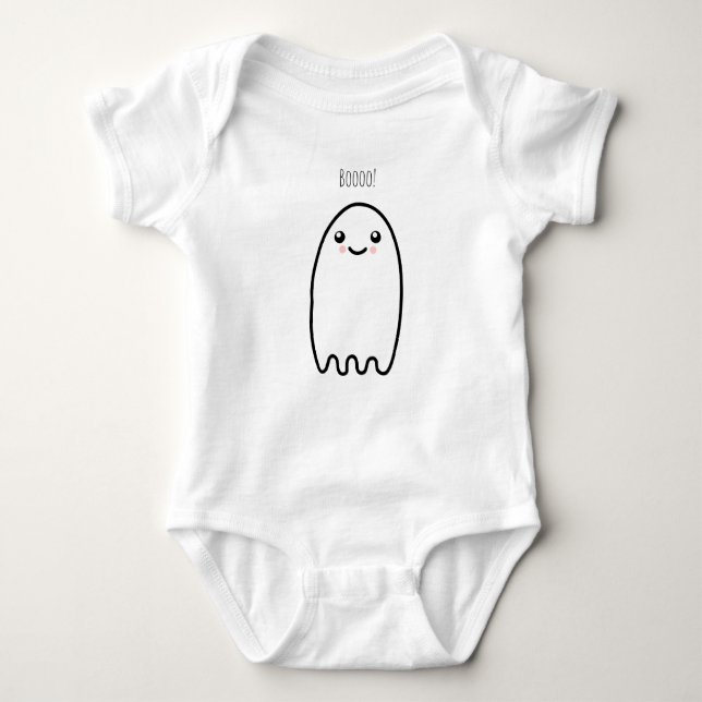 Cute Ghost Baby Bodysuit (Front)