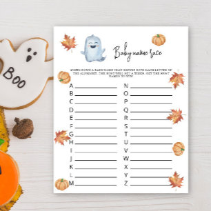 Cute ghost - Baby name race game